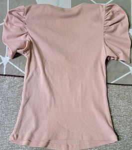 Chic Puff Sleeve V-Neck Top