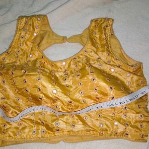 Gold Mirror Work Blouse
