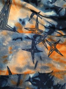 Stylish Tie-Dye Star Print Top