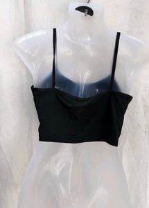 Cute Black Heart Crop Top