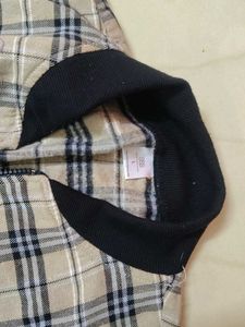 Checked Bomber Jacket