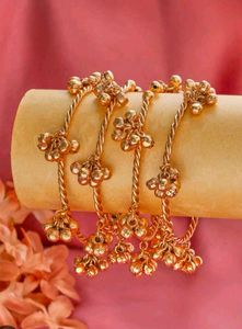Gold Plated Ghungroo Bangles