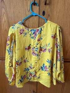 Zink London Floral Bell Sleeve Top
