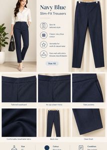 Classic Navy Blue Trousers
