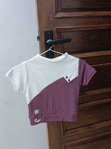 purple and white top for girls