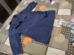 Navy Blue Coat Light Polyester