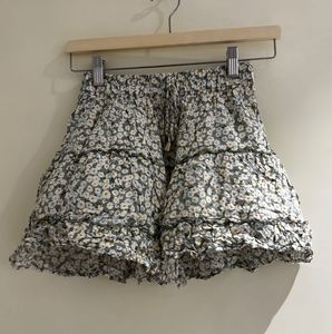 Flowy Floral Ruffle Skirt