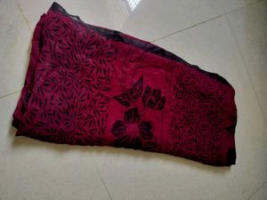 Vibrant Floral Print Saree