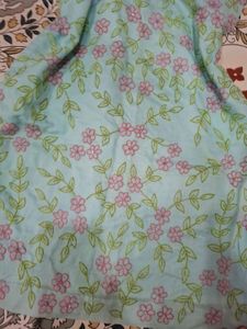 Light Blue Floral Print Kurta