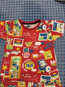 Cute Cartoon Travel Print Shorts Set