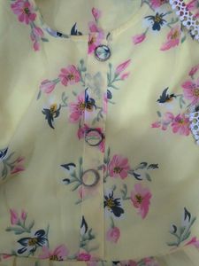 Beautiful Yellow Floral Gown
