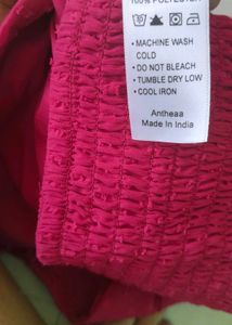 Hot Pink Sheer Puff Sleeve Top