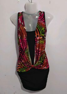 Tropical Print Dress