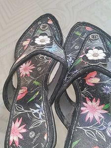 Floral Print Flip-Flops