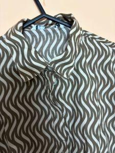 Zara Zebra Print Shirt-Dress