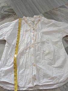 White Cotton Boho Blouse