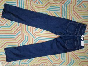Dark Blue Straight Leg Jeans
