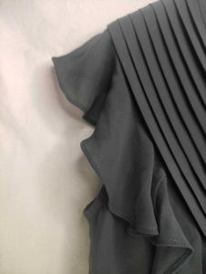 French Connection Gray Pleated Dress LR-11