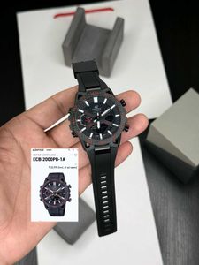 Edifice Men Quartz Black Dial Analog-Digital Resin