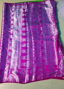 Silver Design Banarasi Soft Silk Saree