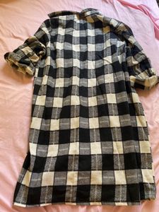 Classic Plaid Long Shirt Dress