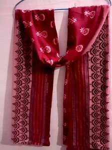 Maroon Dupatta with Paisley Print
