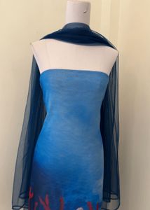 Unique Hand-Painted Sea Shell Dress Material