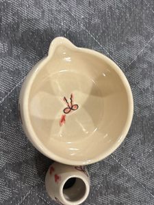 Ceramic Bowl and Creamer Set
