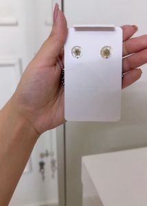 Sparkling White Round Pearl Earrings