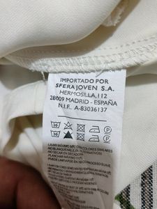 Off White Cut Sleeve Short Dress For 36 Bust