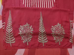 Red kurta and sharara set (without dupatta)