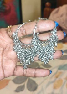 Boho Oxidized Silver Necklace