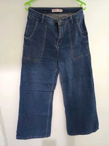 Blue Wide Leg Jeans