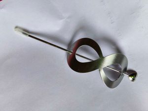 Infinity Hair Pin with Heart Charm