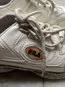 White Chunky Sneakers | Casual Lace-Up Shoes