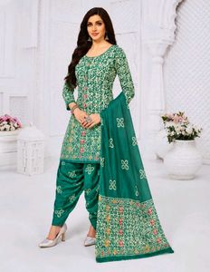 Mayur- Rama green batik suit