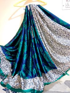 Art Silk Saree Floral Print With Blouse