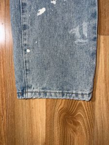 Jeep paint splatter Light Wash Distressed Jeans