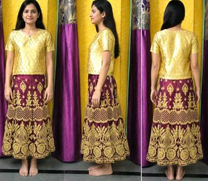 Baby Girls Bridal Elegant Brocade Lehenga Koti