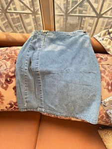 Denim Wrap Skirt