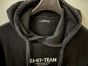 Black Hoodie with "ZJ-07-TEAM" Graphic