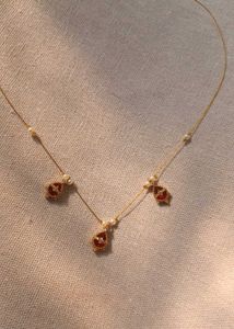 Elegant Red Gemstone Necklace