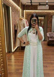 Women's Mint Green Coord set with Shrug 3 piece