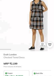 Checked Tiered Dress