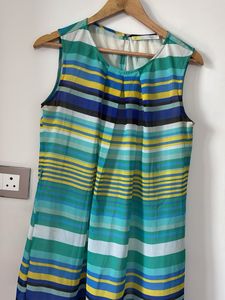 Striped blue casual dress