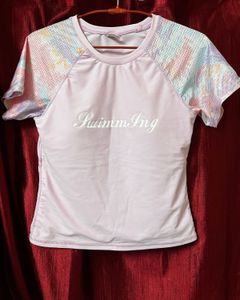 Sparkly Sequin Sleeve T-Shirt