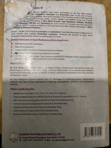 R.D. Sharma Mathematics Class 9 Book