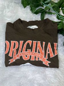 Zara Brown Graphic Tee