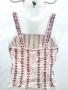 American Eagle Chic Smocked Crop Top