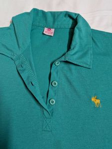 Teal Polo T-Shirt with Logo